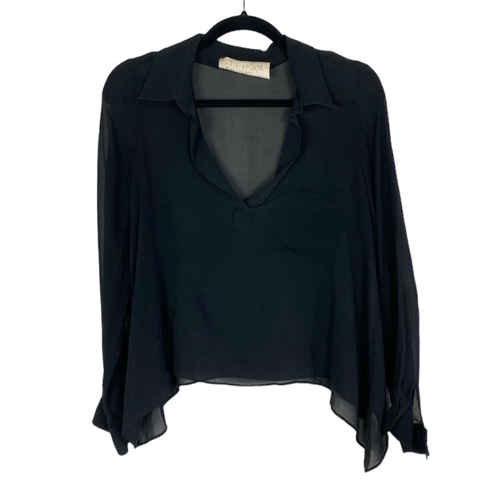 Rory Beca black silk top